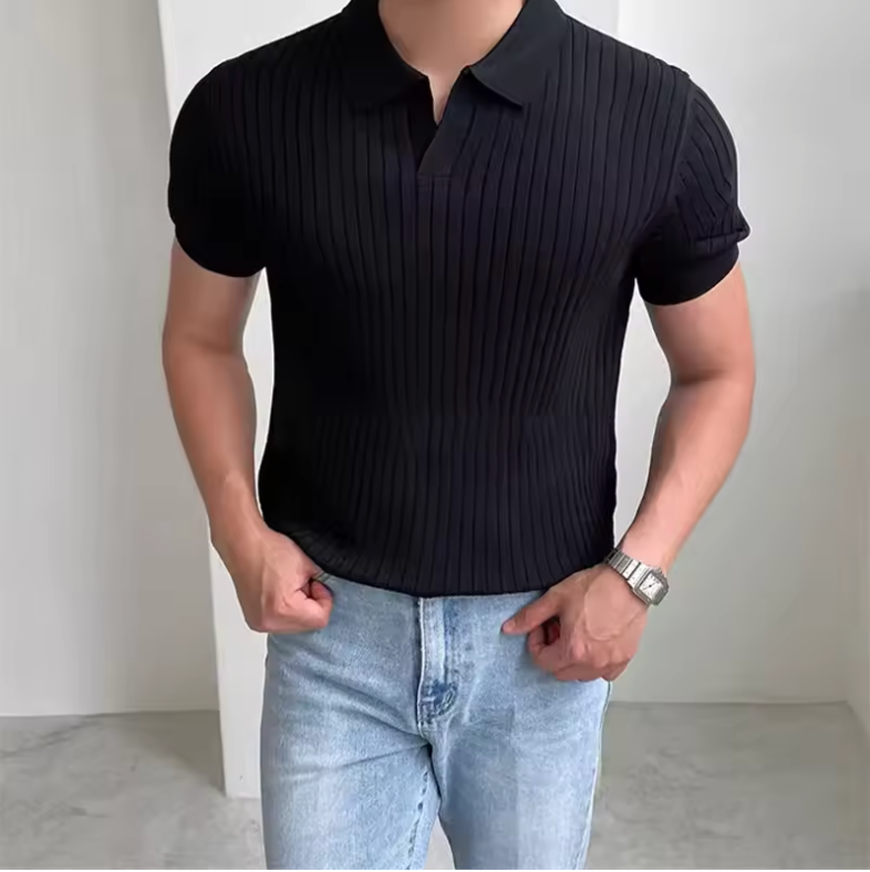 Slim-Fit Textured Polo